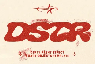 Dirty Print Text Effect