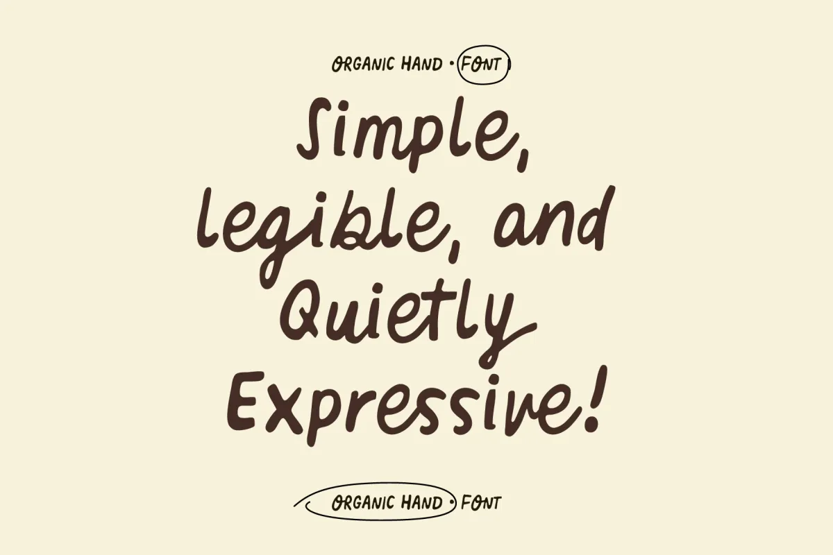 Organic Hand - Semi-Script Font