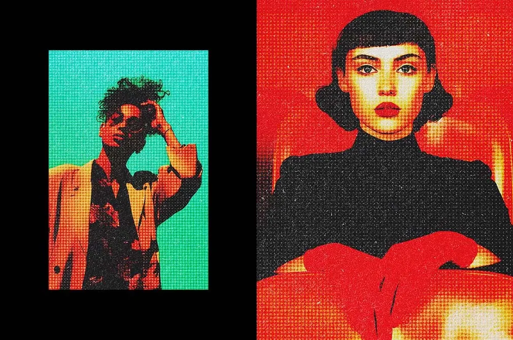 Dotted Halftone Photo Effect