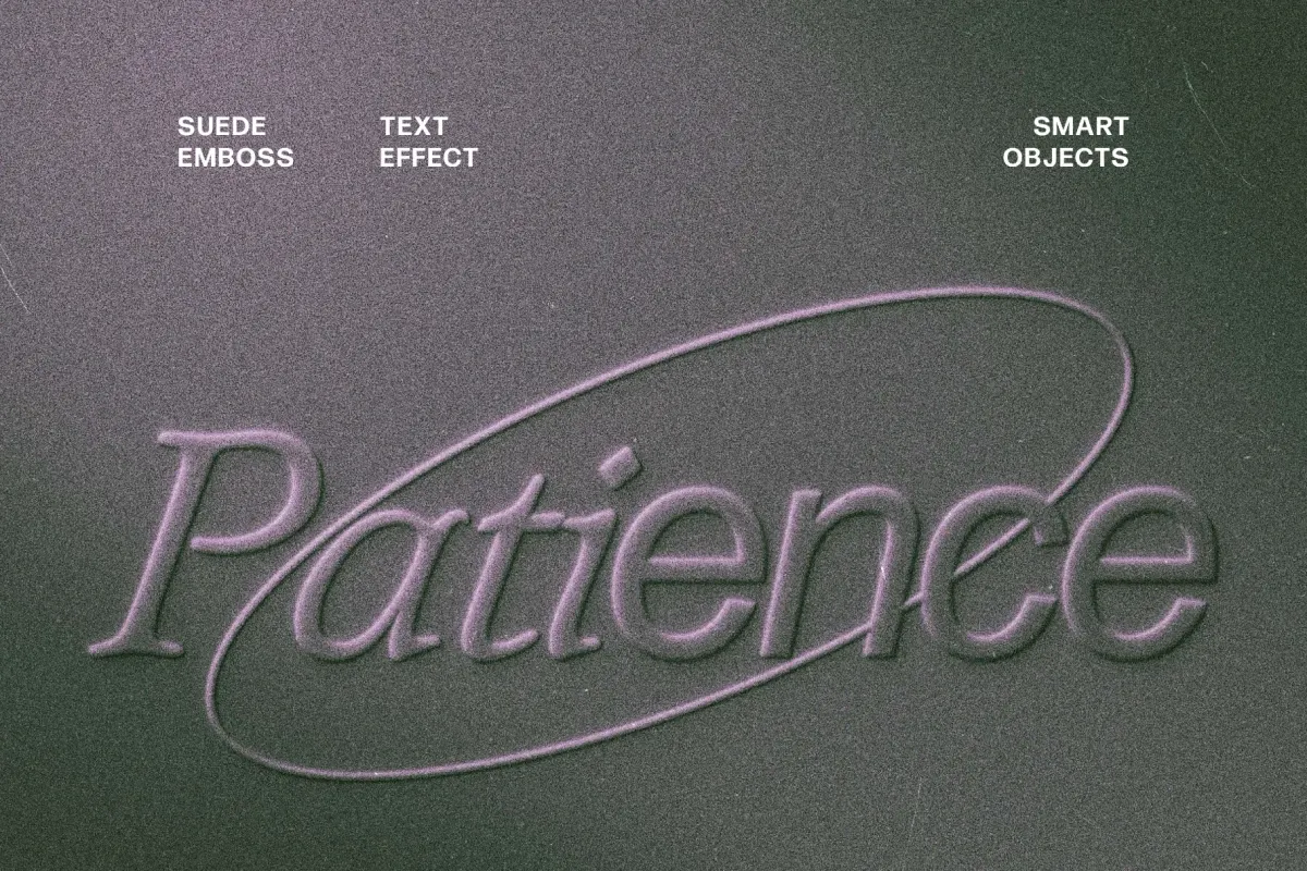 Suede Emboss Text Effect