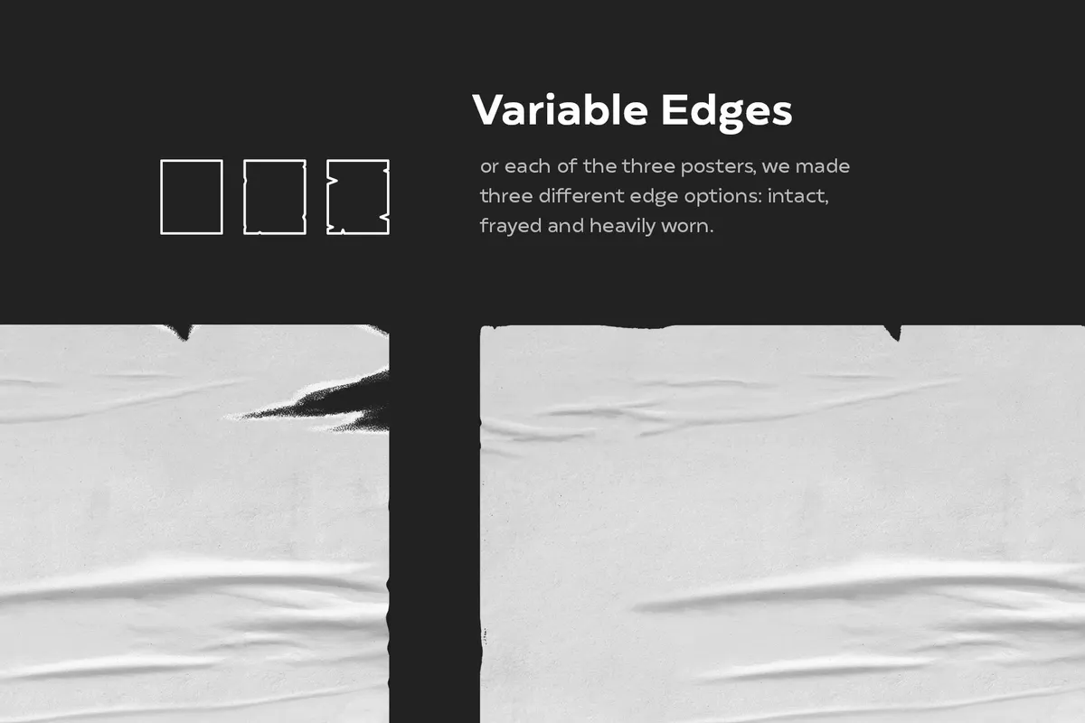 Glued Poster Mockups Collection