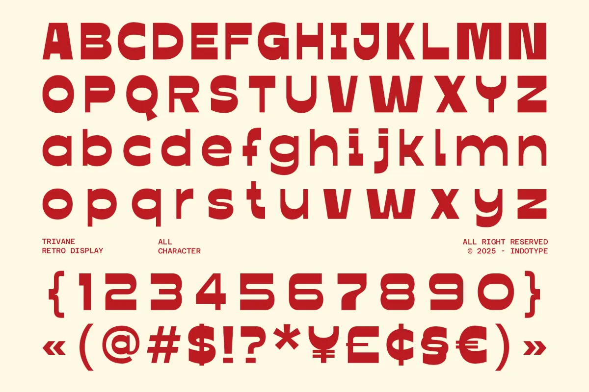 Trivane - Bold Reverse Contrast Display Font