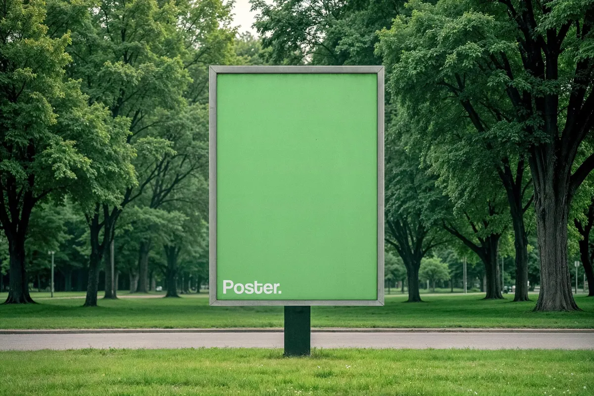 A4 Poster Signage Mockup