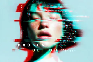 Broken Glitch Photo Effect