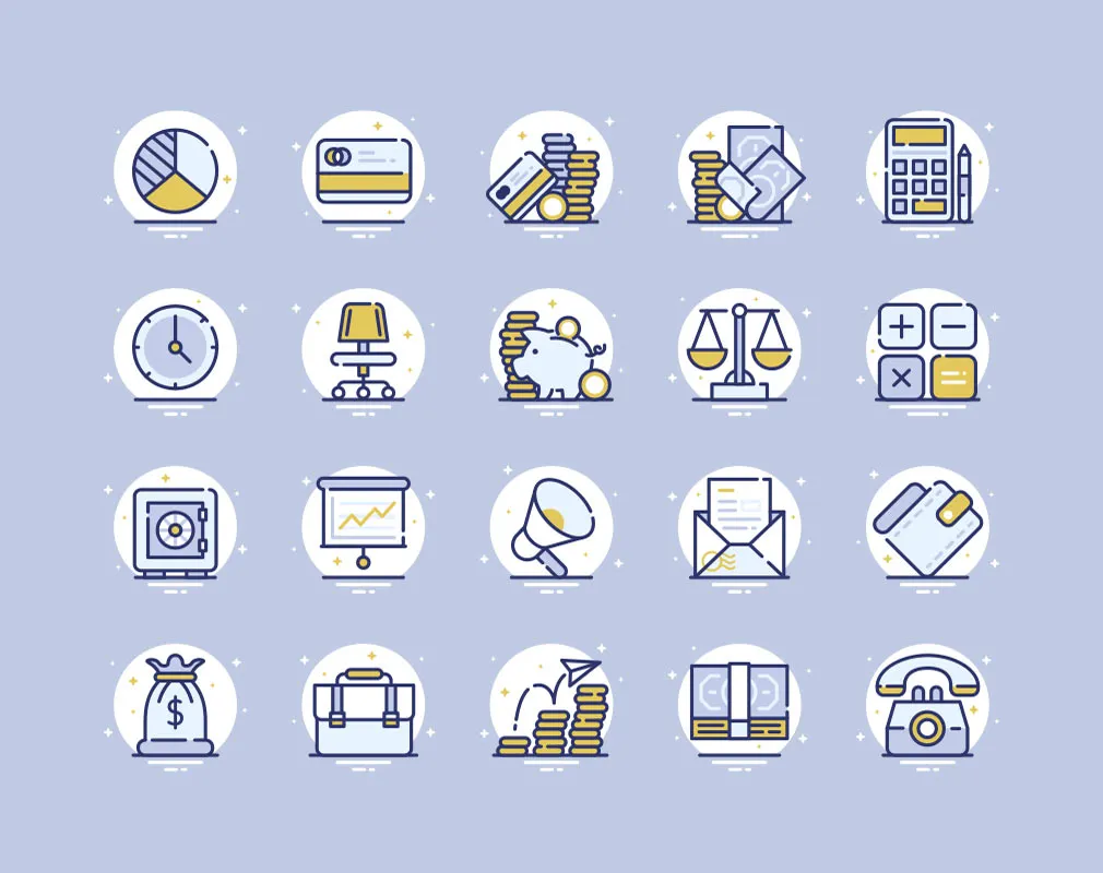 Business Flat Icons Kit