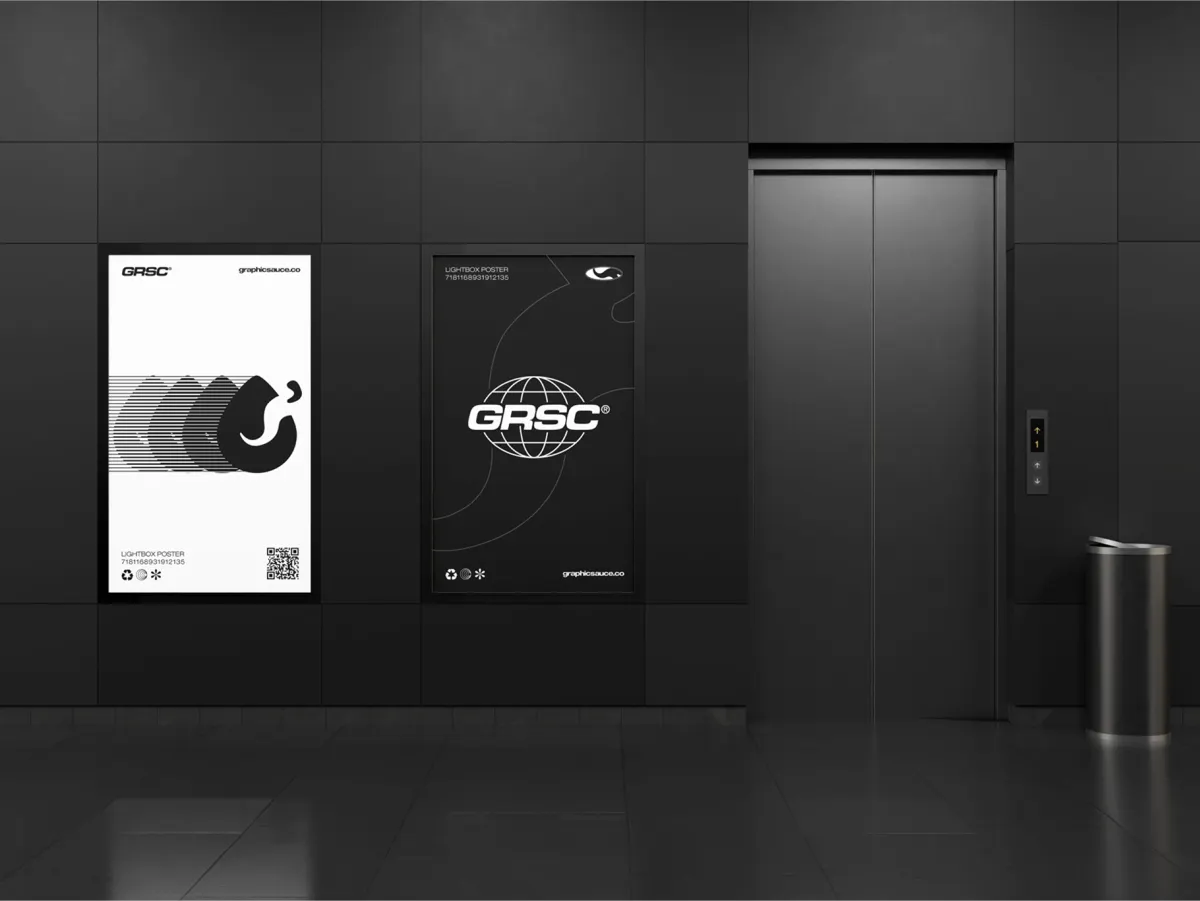 LED Poster Display Mockup Front View
