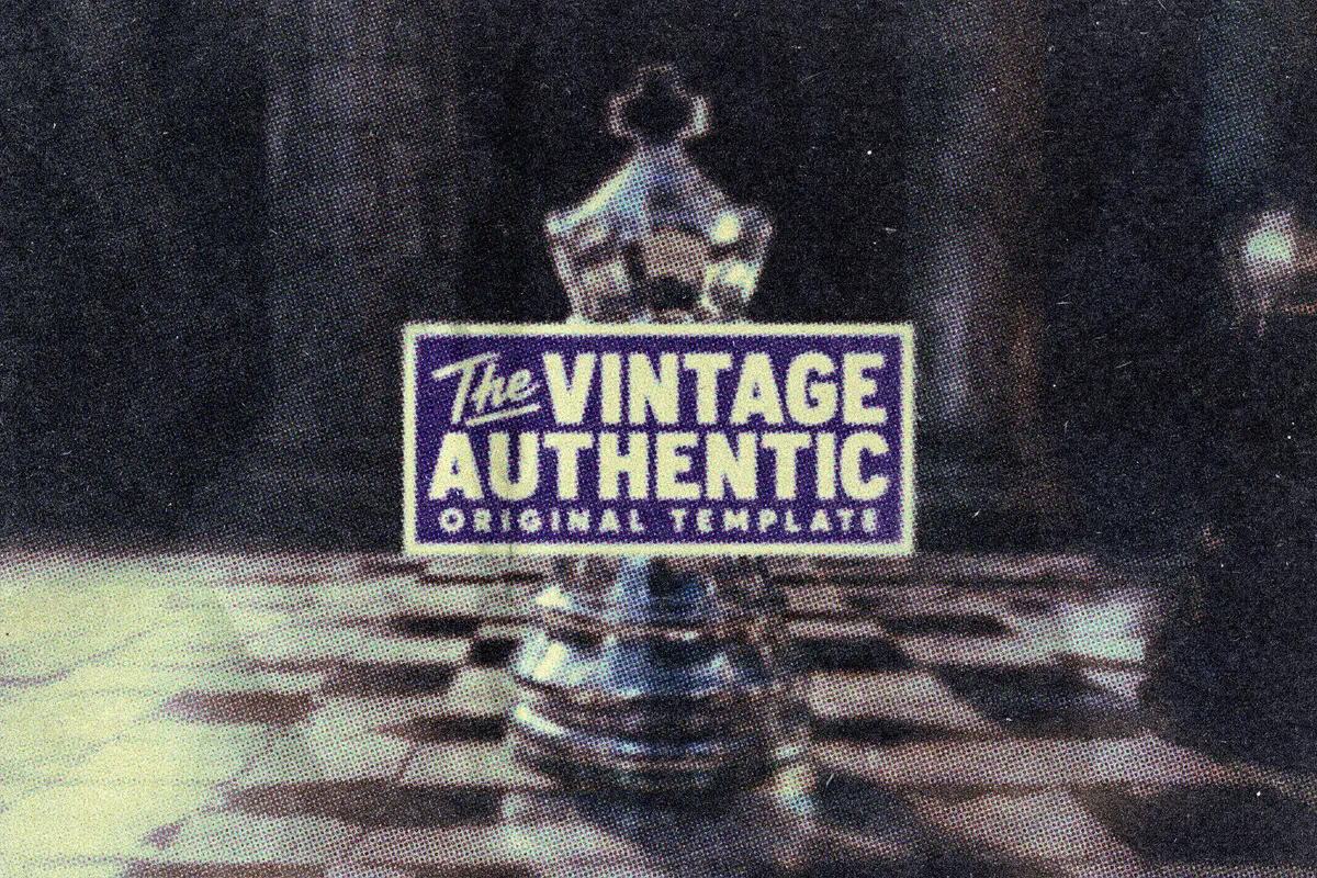 Vintage Authentic Card Photo Effect