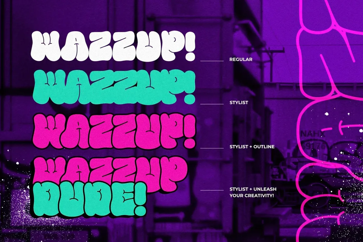 Whoopie Sunday — Bubble Graffiti Font