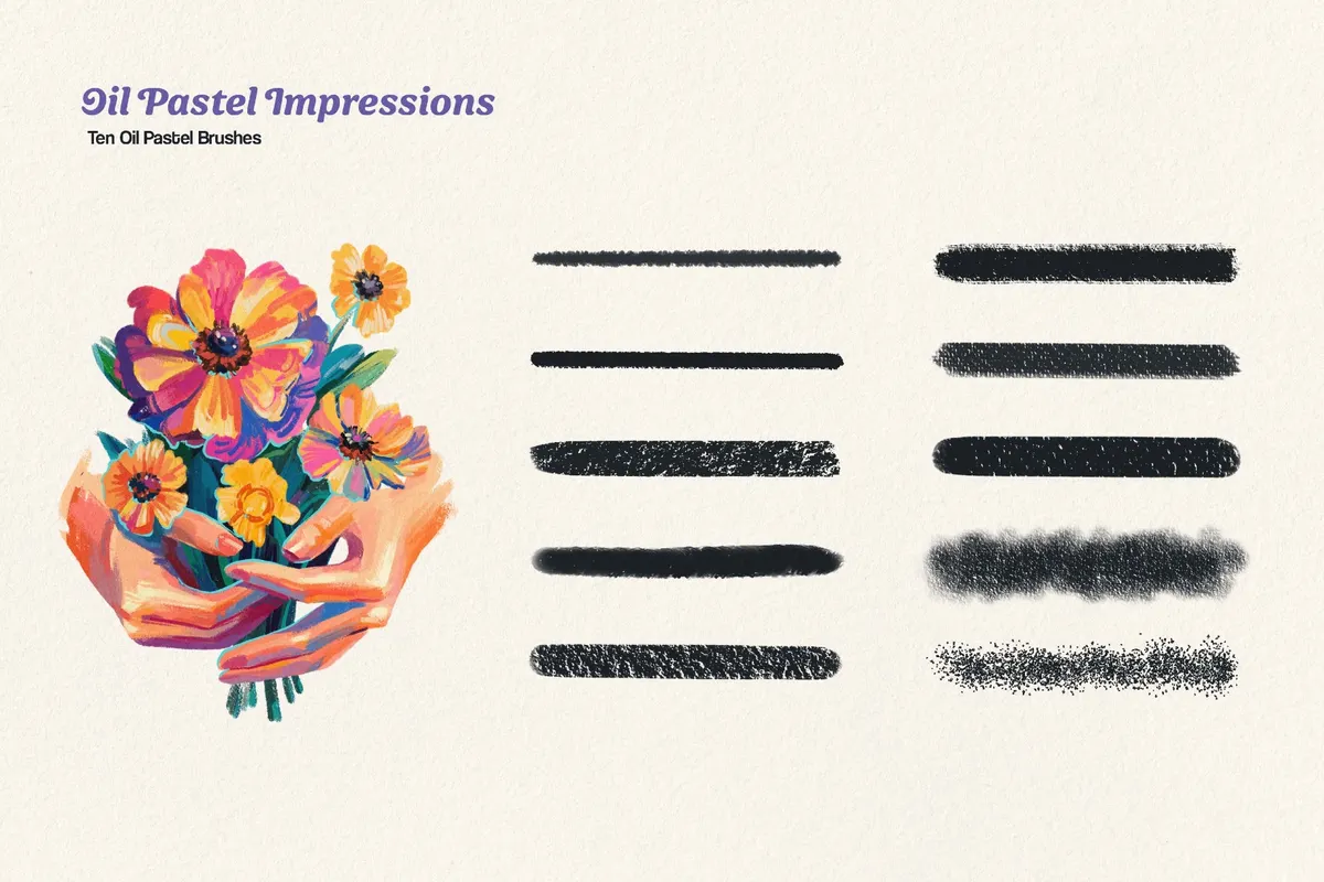 Multi-App Oil Pastel Brushes