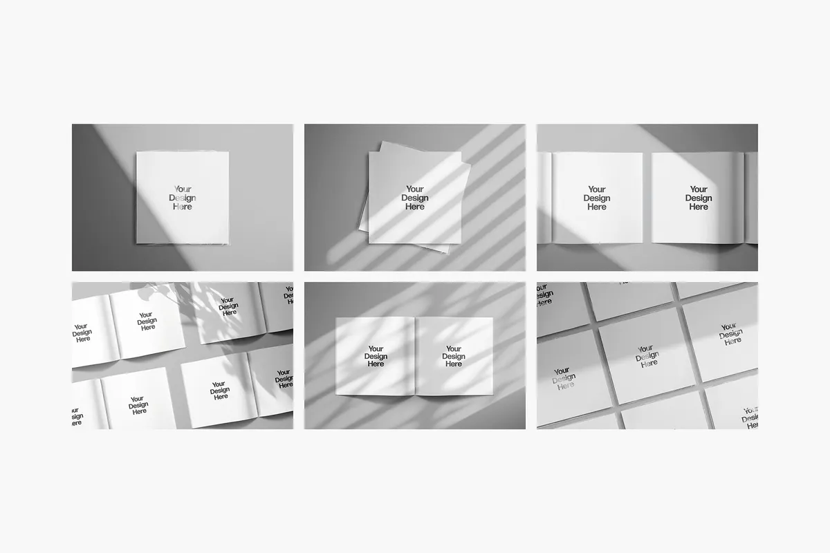 Square Magazine Mockups Collection