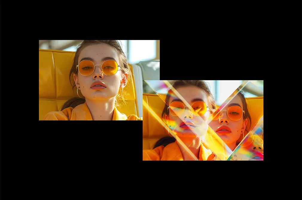 Prism Reflection Photo Effect