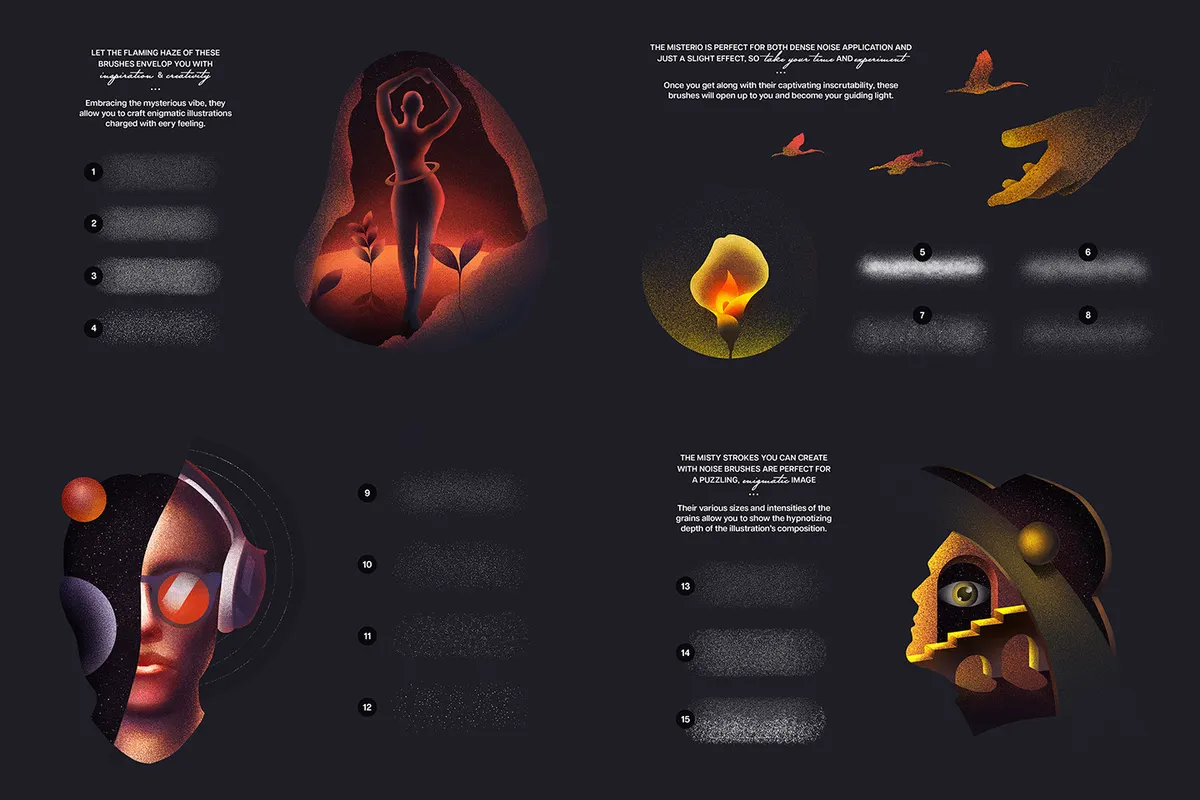 18 in 1 Procreate Brushes Bundle