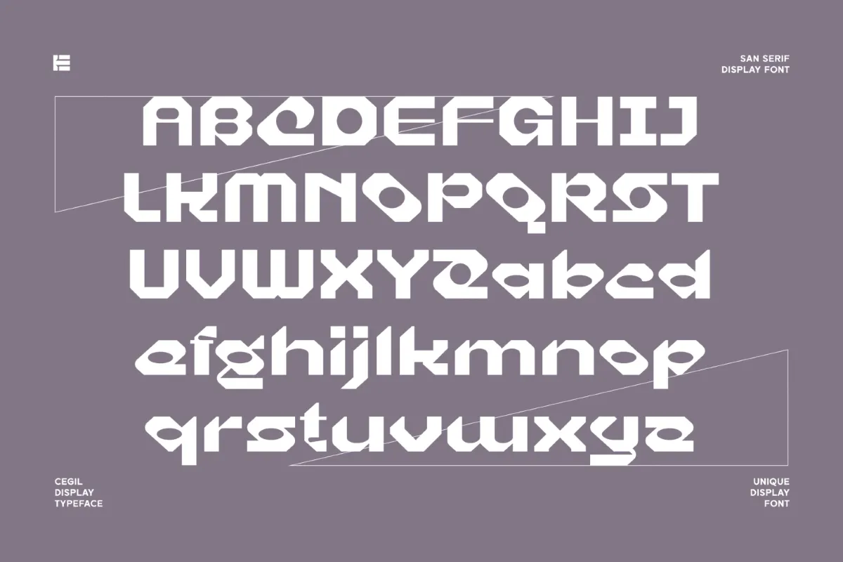 Cegil - Geometric Display Typeface