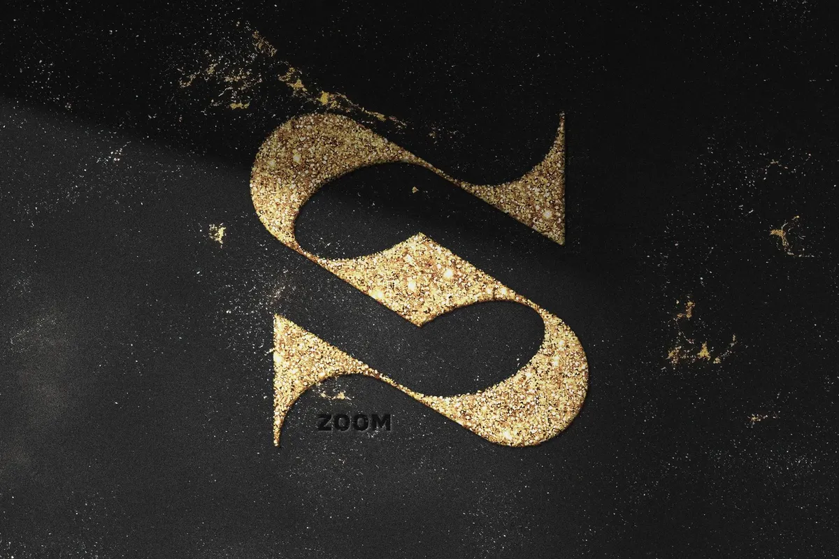 Gold Glitter Text & Logo Effect
