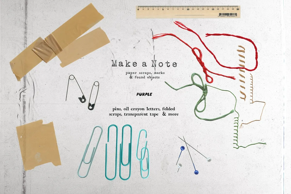 Make a Note Paper & Collage Elements