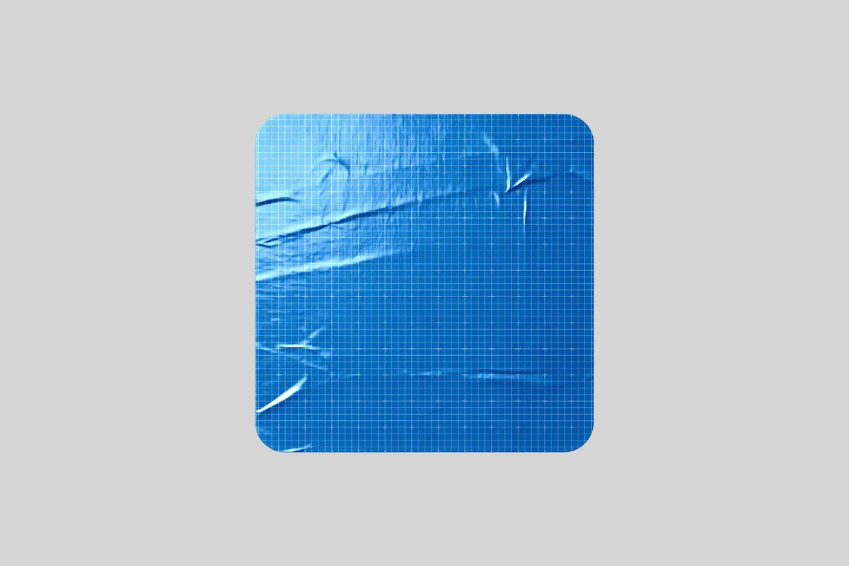 Wrinkled Vinyl Sticker Mockup