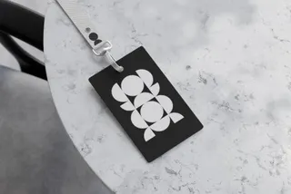 ID Card on Marble Table Mockup
