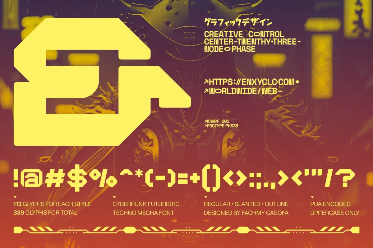 Bergan - Cyberpunk Display Font