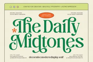 The Daily Midtones - Decorative Display Serif Font