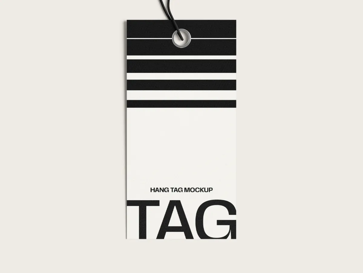 Top View Hang Tag Mockup