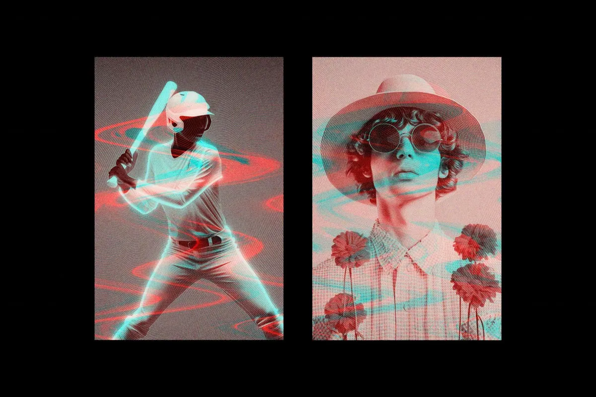 TV Flicker Glitch Photo Effect