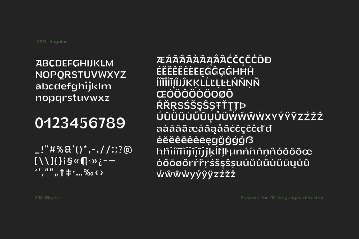 Katl - Modern Sans Serif Font Family