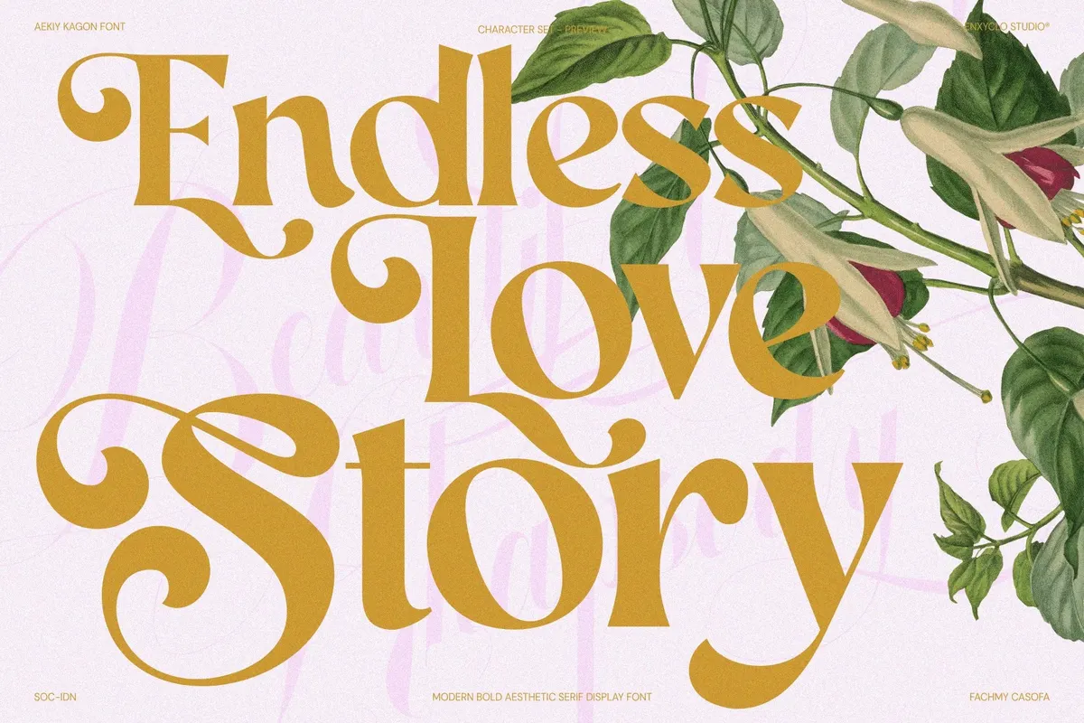 AEKIY KAGON — Elegant Swash Serif Font