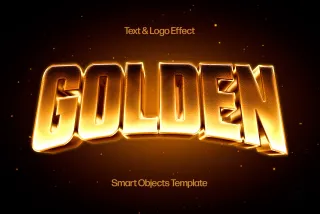 Shining Gold Text Effect
