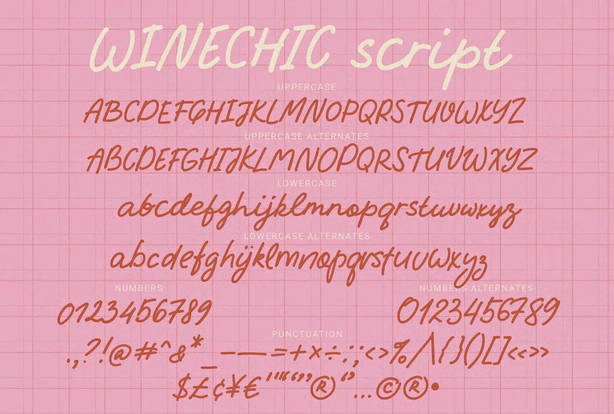 WineChic — Handwriting Font & Extras