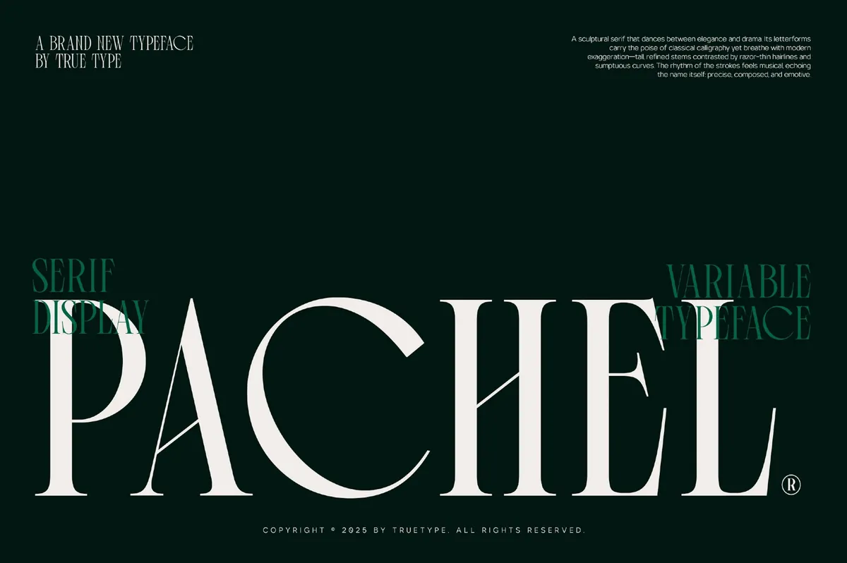 TRT Pachel - Luxury Editorial Serif Font