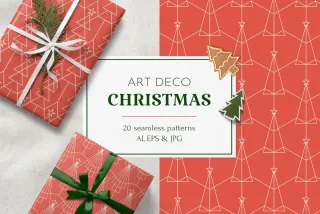 Art Deco Christmas Patterns
