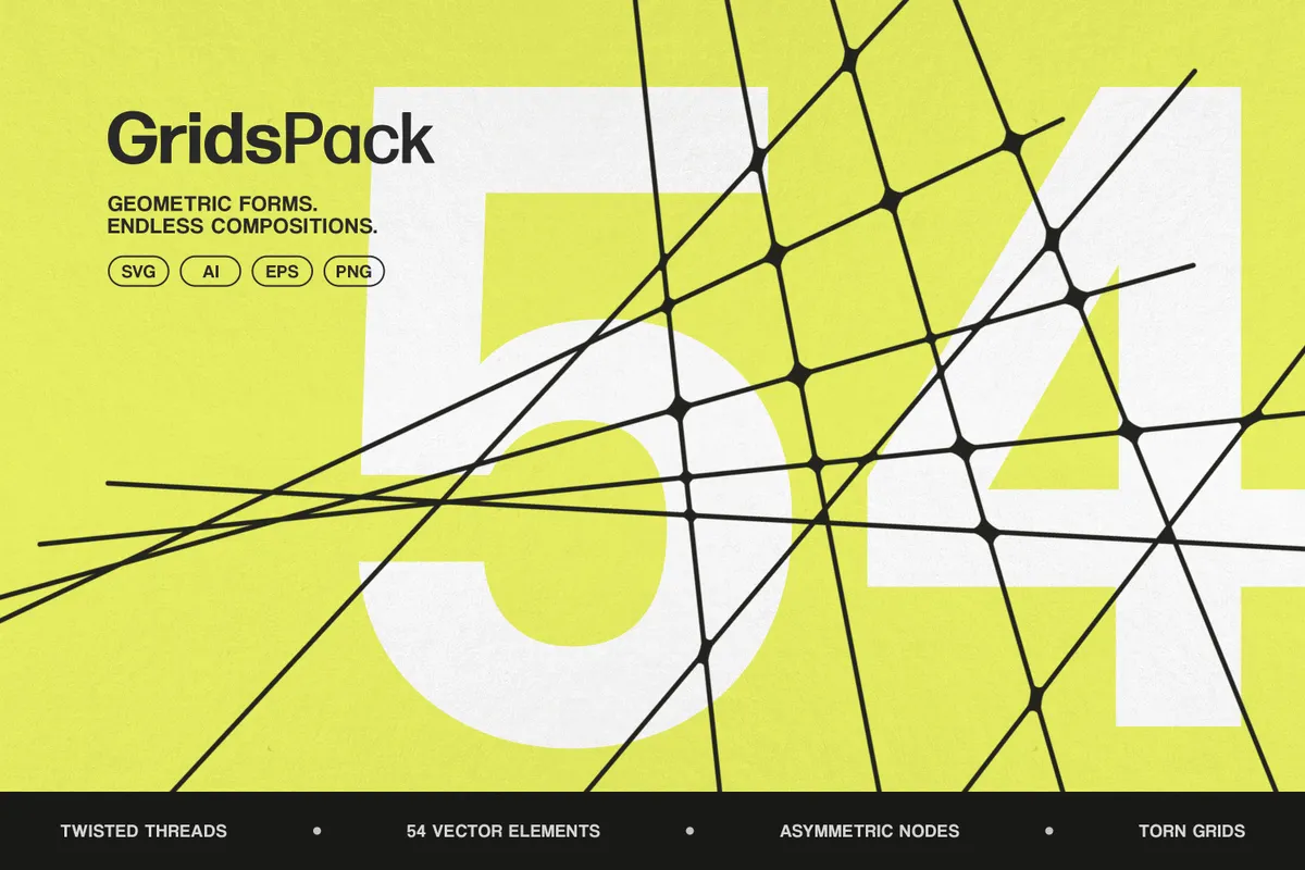 Twisted Grid. Abstract Geometric Vector Elements