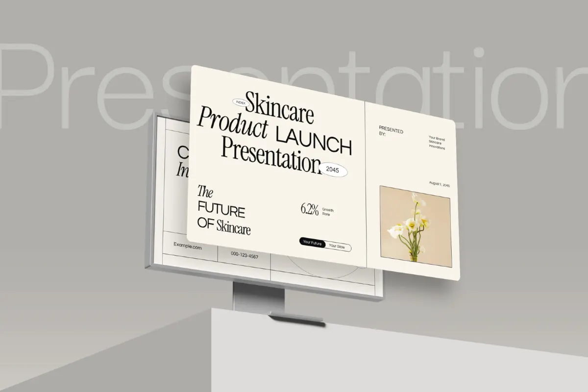 Interactive Skincare Product G-Slides Template