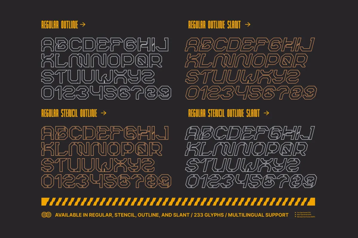 ROBMAX-36 - Futuristic Techno Display Font