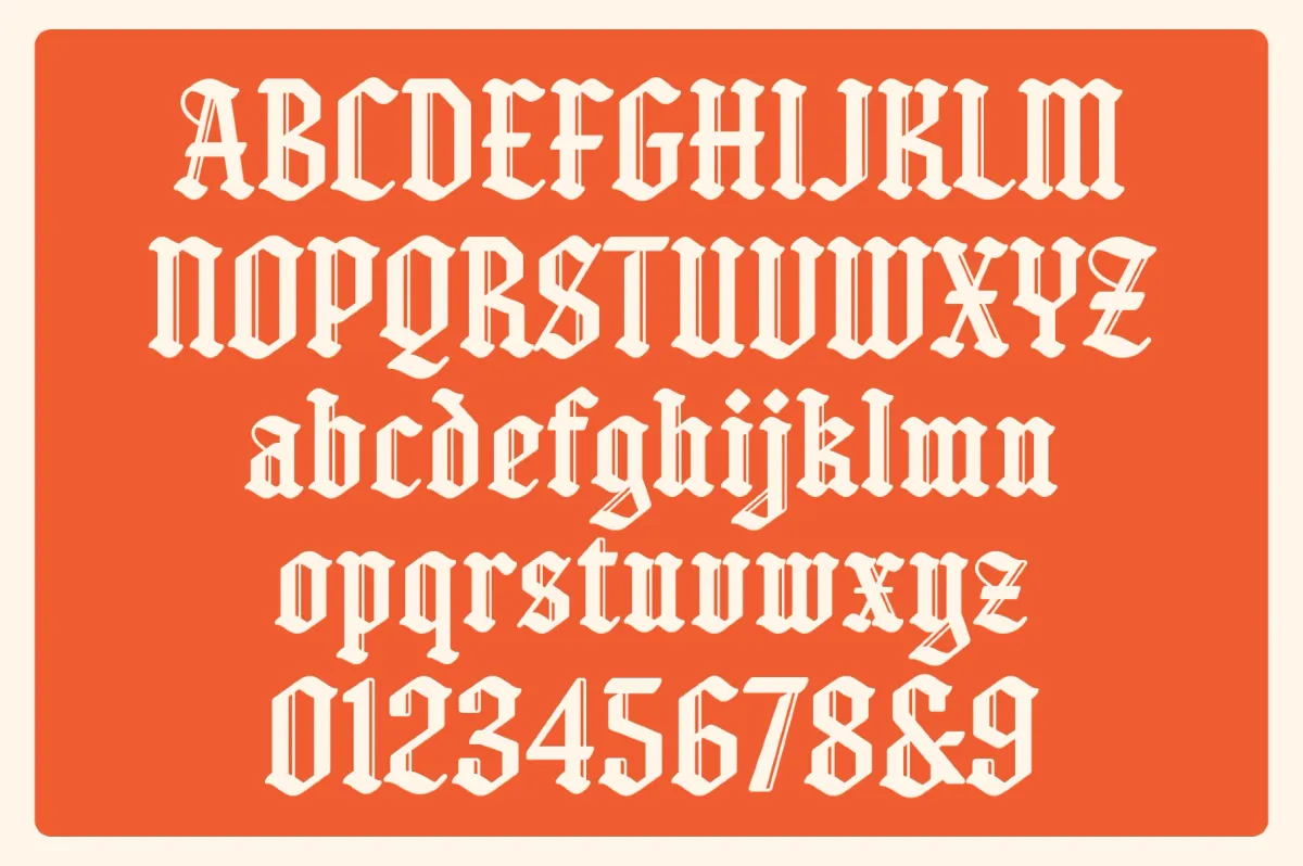 Astern Shade - Blackletter Font