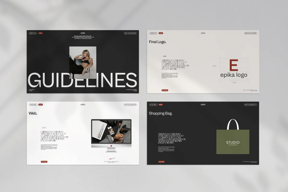 Minimal Brand Identity & Guidelines Presentation