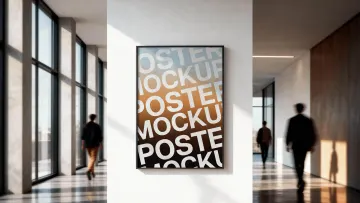 Glass-Wall Office Poster Mockup