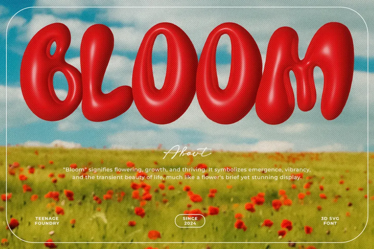 Teenage Yellow Star — 3D SVG Font