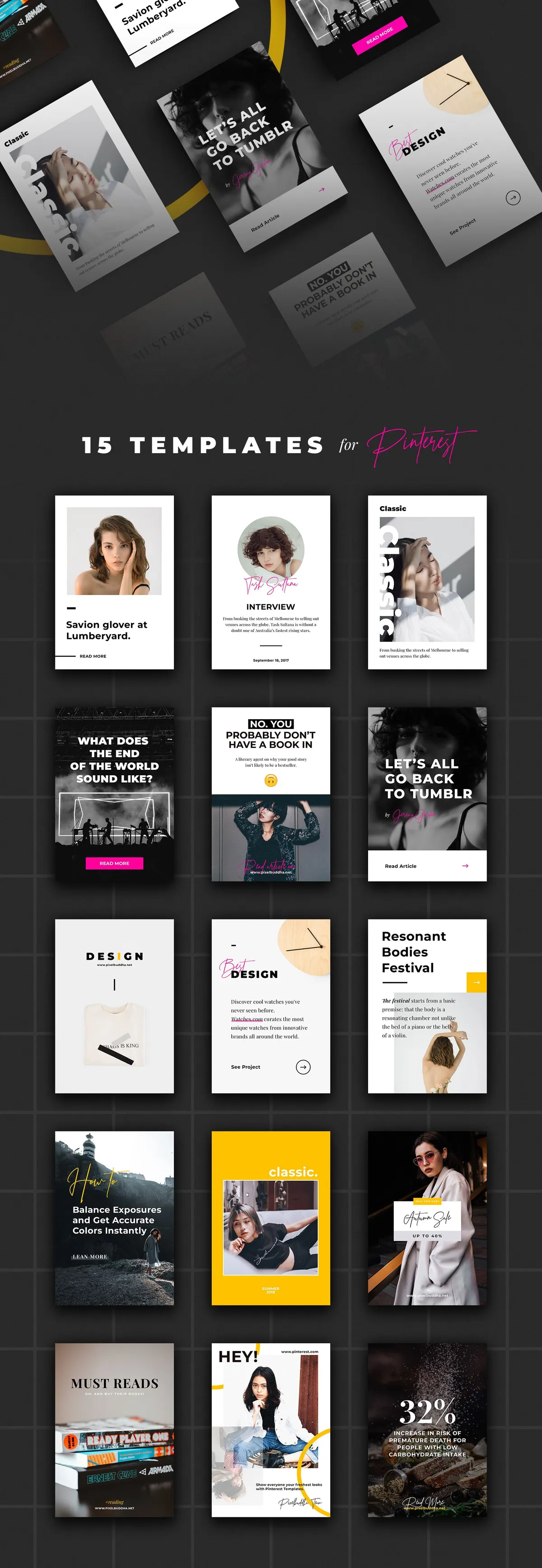 The Reviewer Pinterest Templates