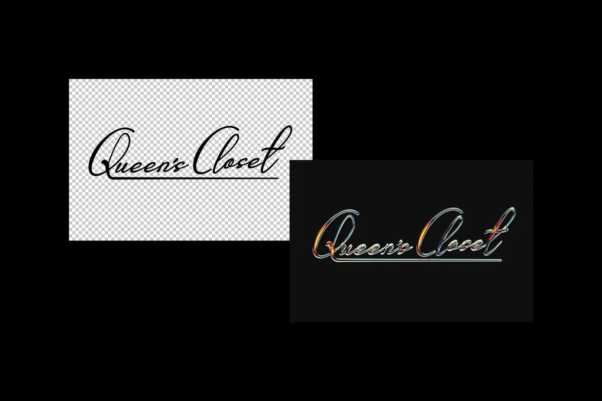 Elegant Chrome Text Effect