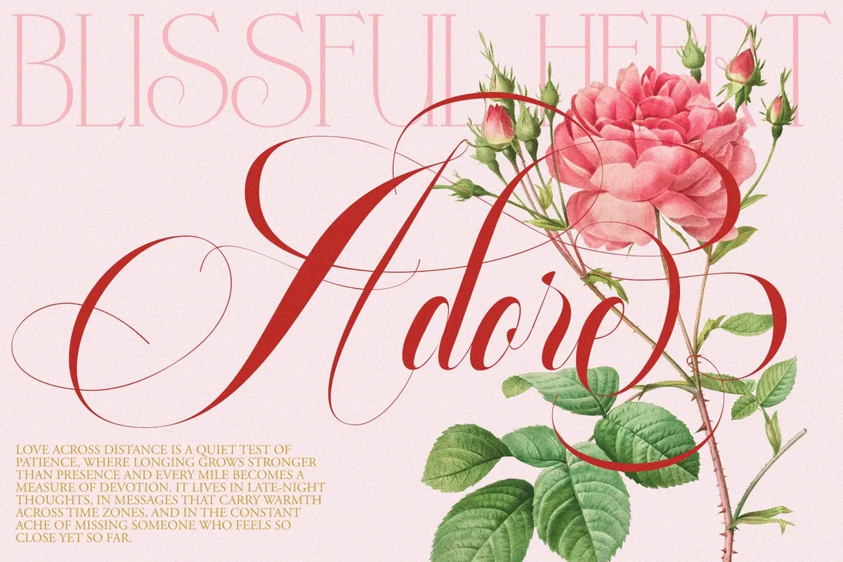 GLOWING ROMANCE — Luxury Calligraphy Font