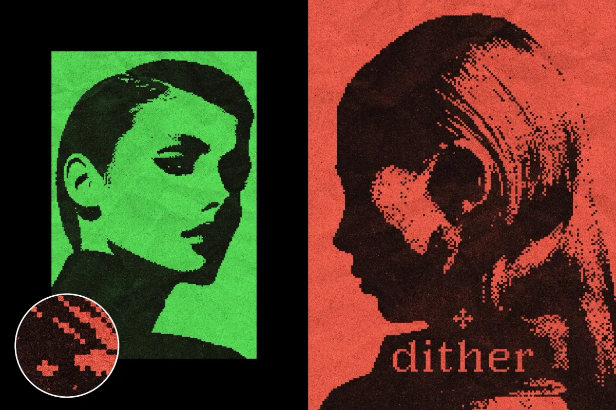 Dithered Color Poster Effect