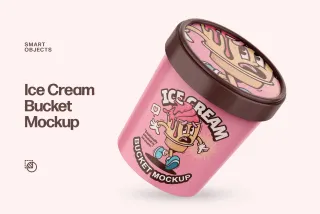 Ice Cream Bucket Mockup