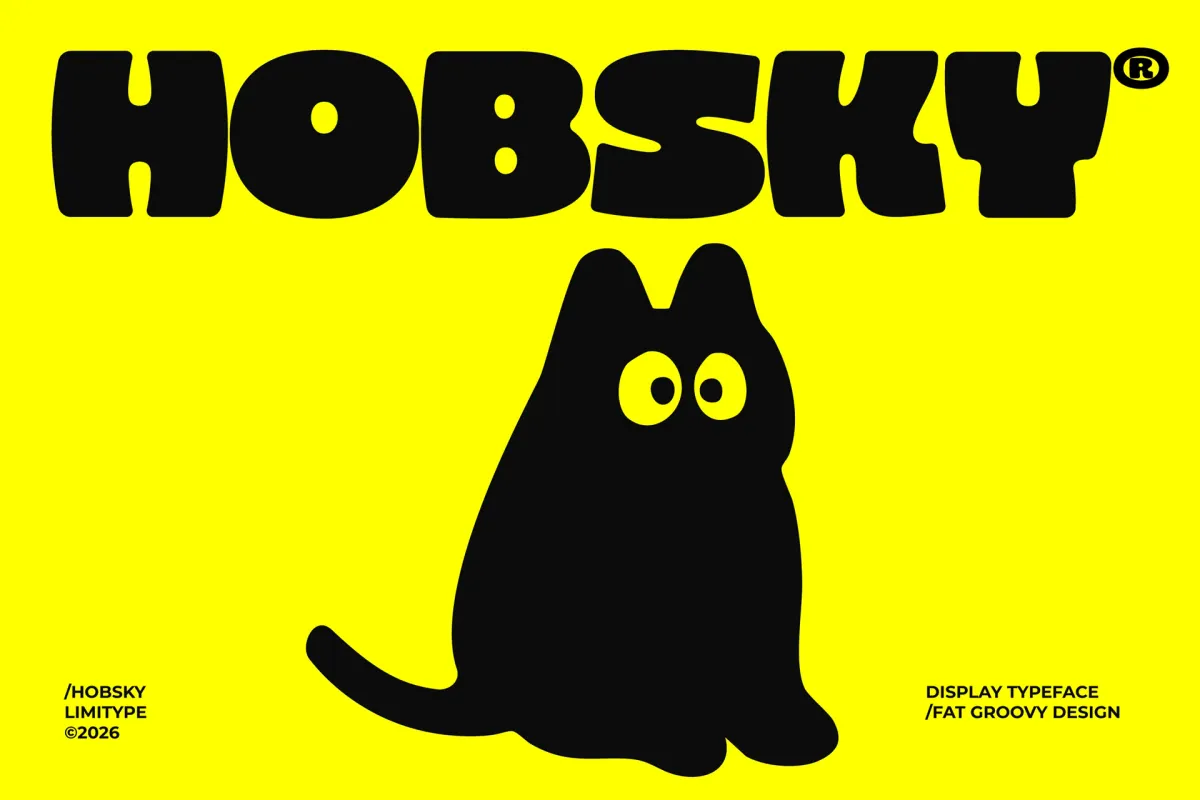 Hobsky - Bold Groovy Display Font