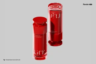 Floating Cosmetic Pump Bottle Mockup