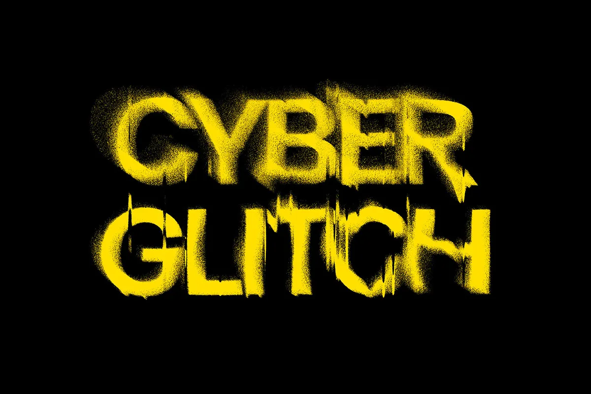 Displaced Distortion Text Effects