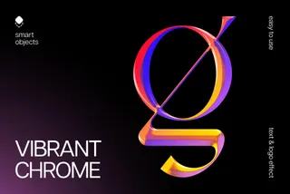 Vibrant Chrome Text & Logo Effect