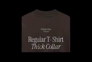 T-Shirt Collar Closeup Mockup — Back View