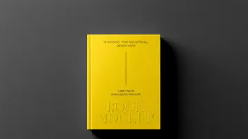 Premium Embossed Book Cover Mockup