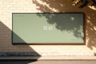 Outdoor Wall Billboard Mockup